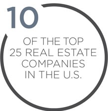 14 of the top 25 Real Estate Companies in the U.S.